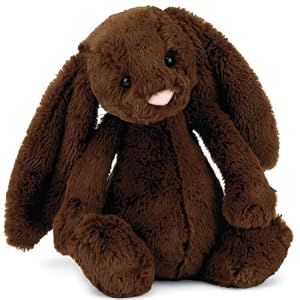Plush Large Bashful Chocolate Bunny 15 by 