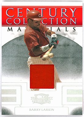 Barry Larkin 2008 Donruss Threads Century Collection Jersey Serial #082/100