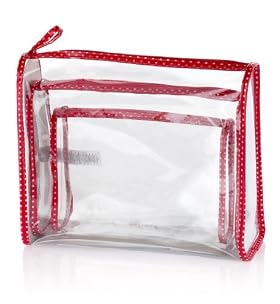 3 Piece Clear Cosmetic Bag Set