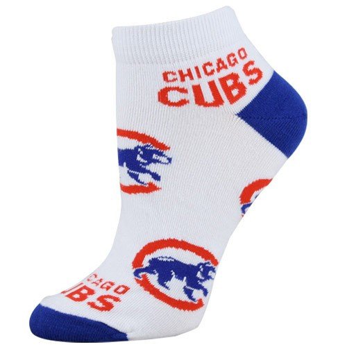 Chicago Cubs White Ladies (528) 9-11 Team Logo Ankle Socks