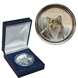 2000 $10 Republic of Liberia Colorized Timber Wolf Coin - Pure Silver Plate Over Pure Copper (LISTING ORIGINATION: ONLINE*COLLECTABLE*TREASURES)