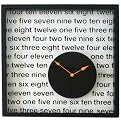 Nic Silk Screened Clock - Orange/ Black