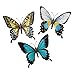 Metal Butterfly Wall Art Decoration, Set of 3 Fauna, Insect, Garden Theme DÃ©cor