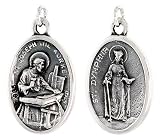 Sterling Silver St. Joseph the Worker and St. Dymphna Medal 15/16