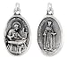 Sterling Silver St. Joseph the Worker and St. Dymphna Medal 15/16