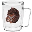 Horse (Brown) 18 oz Insulated Coffee Mug, Clear