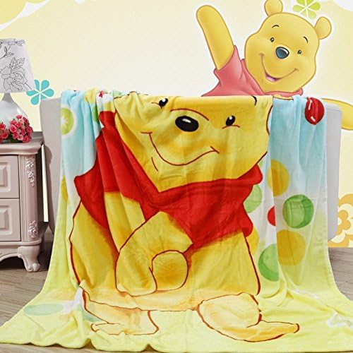 Grace847 Children's Cartoon Printing Blanket Coral Fleece Bed Sheet (Winnie Pooh1)