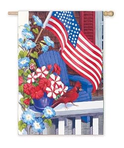 Patriotic Perch Flag Silk Reflections Garden Size Flag