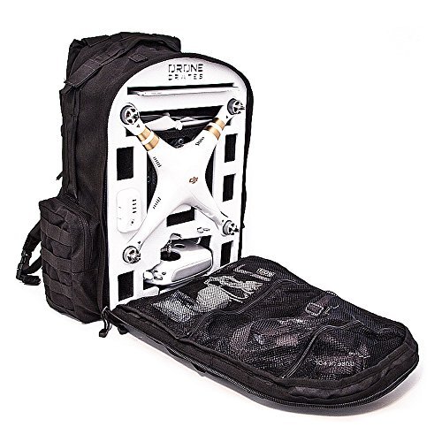 Drone Crates DJI Phantom 3 Backpack - For Advanced &amp; Professional Models, Premium Foam Insert, Accessory Compartments, Thick Comfortable Padded Straps and Lower Back Support Area, and More.