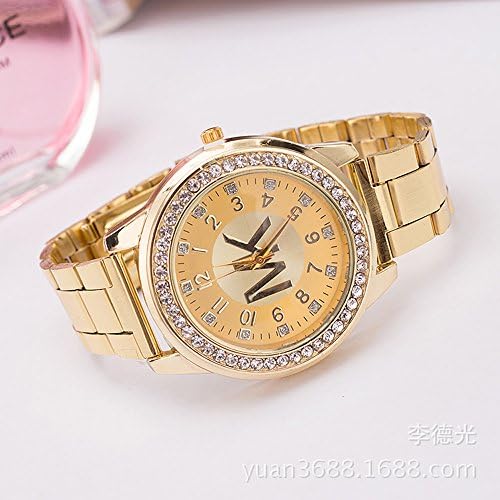 HSFN Fashion Stainless Steel Band Watch MK Diamond Watch