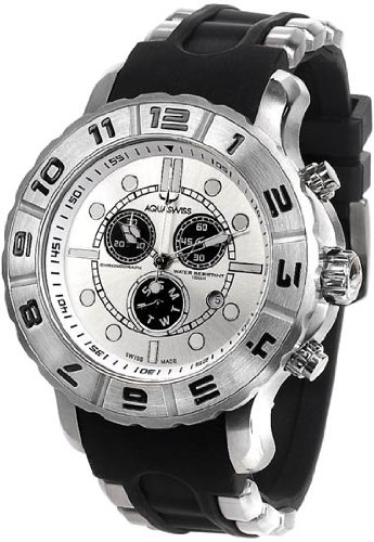Rugged Quartz Chronograph Silver Tone Rubber Strap Rugged Quartz Chronograph Silver Tone Rubber Strap