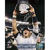 Steiner Sports MLB Alex Rodriguez Holding 2009 WS Trophy Vertical Autographed 8-by-10-Inch Photograph