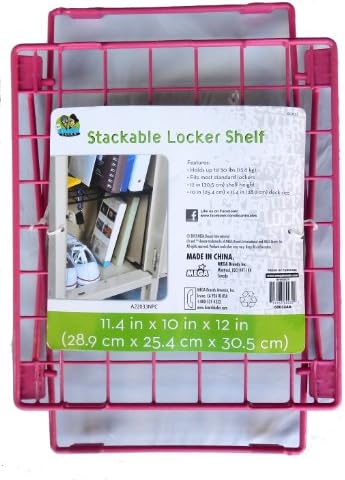 The Locker Dudes Stackable Locker Shelf - Pink