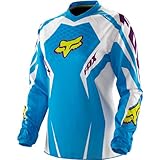 Fox Racing HC Race Women's Motocross Motorcycle Jersey w/ Free B&F Heart Sticker - Blue