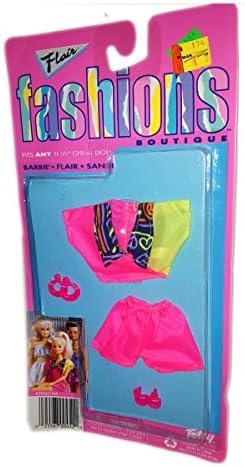 Totsy Flair Fashions Boutique for Barbie, Flair, Sandi &amp; 11.5" Dolls 1980's Dayglo Pink Summer Outfit