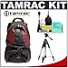 Tamrac Adventure 6 Photo Backpack (Red/Black) + Tripod + Accessory Kit for Canon Rebel XSi, XS, XTi, 40D, Nikon D40, D60, D80, D200, D300, D700, Olympus Evolt E-410, E-420, E-510, E-520, and Sony Alpha A200, A300, A350, A700 Digital SLR Cameras