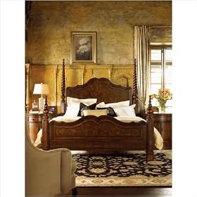 Trump Home 01-0652-173C Westchester Hawthorne Queen Size Poster Bed in Medium Brown Size: Queen