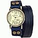 Ailisha Classic Lady Girl Blue Wrap Around Double Strap Long Wrist Band Quartz Watch WAA386