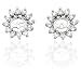 14k White Gold Diamond Earring Jackets for 1/2 Carat Stud Earrings (1/2 cttw, I-J Color, I1-I2 Clarity)