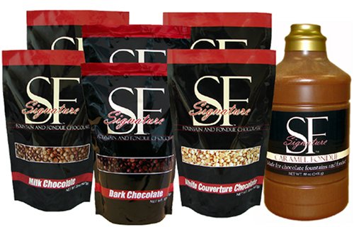 Signature Foods Party Pack (White, Dark, Milk Chocolate and Caramel), 4-Count Packages by Signature Foods