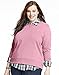 Just My Size Women's Plus-Size EcoSmart Sweatshirt with V-Notch, Pale Pink, 3X