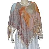 Cashmere Ponchos Womens Outerwear in Jacquard Design 40  x 40  (pnch271)