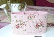 Vintage Pretty Rose Oval Cotton/cardboard Stocking Box
