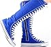 New Fasion Women Canvas Sneakers Punk Flat Skatter Knee High Lace up Shoes