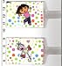 Search : Set of 2 Luggage Tags Made with Dora the Explorer Retro Dots Fabric