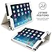 Snugg iPad Mini & Mini 2 Case - Smart Cover with Flip Stand (White Leather) for Apple iPad Mini & Mini 2 with Retina