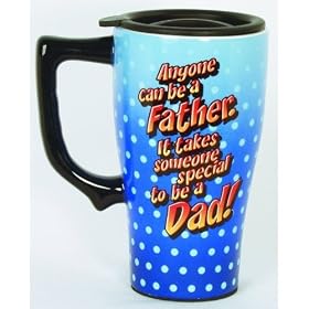 Buy Anyone Can Be a Father - It takes someone special to be a Dad commuter Coffee cup Tea ceramic... by Spoontiques