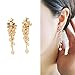 CIShop Elegant Flower Long Crystal Dangle Earrings Super Beautiful Hypoallergenic