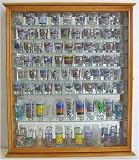 110 Shot Glass Display Case Cabinet Holder Rack, Mirror Back, Glass Door 100% Exposure (SC09-OA)