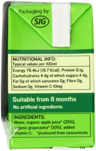 Pumpkin Tree Organics From 6 Months Organic Apple and Grape Juice 150 ml (Pack of 10)