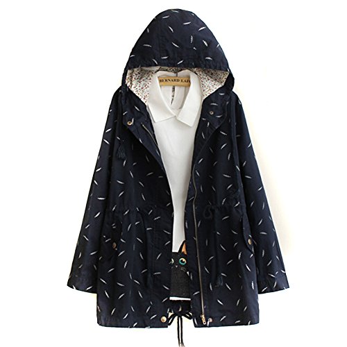 Padgene　アウター レディース カジュアル　パーカー ジャケット 長袖　長いスタイル　シンプルな　フード付きウインドブレーカージャケット　春 秋12PGYF01「並行輸入品」