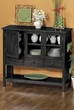 Review Home Decorators Collection  / 3 Door Buffet(2gls,1wood Door) 3 Door Black