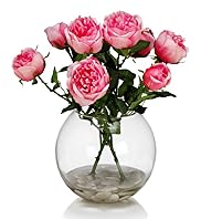 Artificial Roses in Fish Bowl