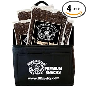 Buffalo Bills Venison Jerky 6-Pack Gift Cooler (filled with four 10oz bags of Buffalo... by Buffalo Bills Premium Snacks