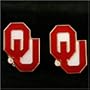 University of Oklahoma Norman OU Sooners - Classic Metal OU post earrings