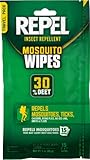 Repel 94100 Sportsmen 30-Percent Deet Mosquito Repellent Wipes, 15 Count