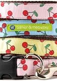 Yellow 'Very Cherry' Barker & Meowsky Dog Collar - Large