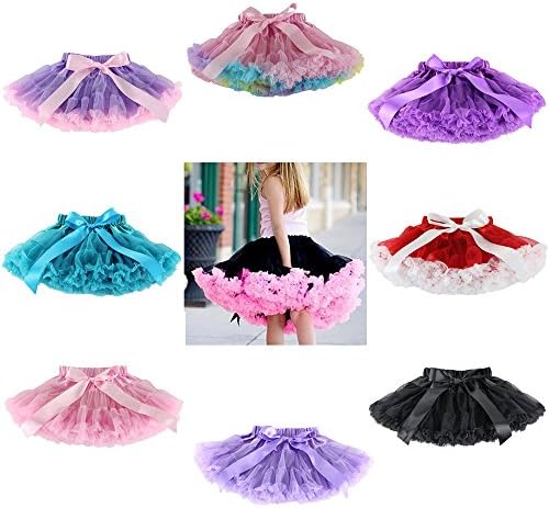 Baby Girl's Ballet Dance Pettiskirt Tutu Skirt Chiffon Party Dress (Small / 1T-3T, Pink)