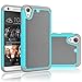 HTC Desire 626 Case, Desire 626S Case, Tekcoo(TM) [Tmajor Series] [Turquoise/Grey] Shock Absorbing Hybrid Rubber Plastic Impact Defender Hard Protective Case Cover For HTC Desire 626S/626 All Carriers
