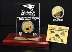 Highland Mint NFL New England Patriots New England Patriots 3x SB Champs Etched Acrylic