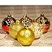 KI Store Decorative Exquisite Shatterproof Decor Balls Ornaments/Decoration 24 Pcs for Christmas Tree Ball (2.36 inches, Luxury Gold and Red)