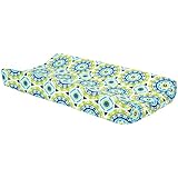 Trend Lab Waverly Solar Flair Changing Pad Cover, Blue/Green