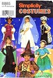 Simplicity 8885 Sewing Pattern Girls Costumes Dress Up Witch Fairy Movie Star Size 3 - 8