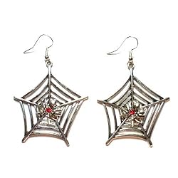 Spider Web with Spider Heavy Duty Earrings, 2"