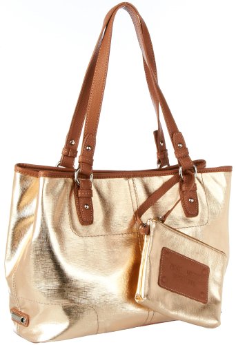 Nine West Cant Stop Shopper Med Shopper Tote,Gold/Cognac,One Size Nine West Cant Stop Shopper Med Shopper Tote,Gold/Cognac,One Size