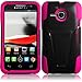 For Alcatel One Touch Evolve 5020T 5020 Cover Case (TSTAND Hybrid Black/Pink)
